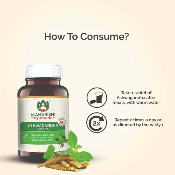 Maharishi Ayurveda Ashwagandha Organic Tablets Hot on Sale