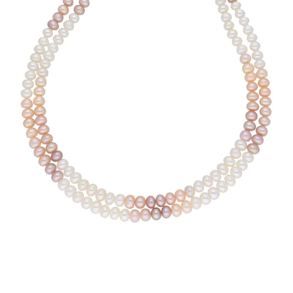 J Pearls 2 Line Mutli-Color Button Pearl Set - Real Pearl Jewelry Hot on Sale