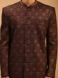 Shrestha By Vastramay Men s Maroon Silk Blend Sherwani Only Top For Sale