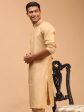 Shrestha By Vastramay Men s Rose Gold Viscose Kurta on Sale