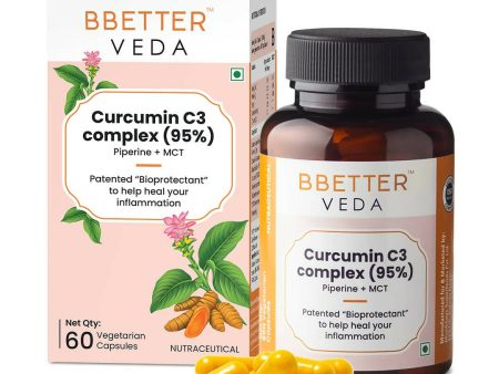 BBETTER Veda Curcumin C3 Complex (95%) Capsules with Piperine & MCT For Cheap