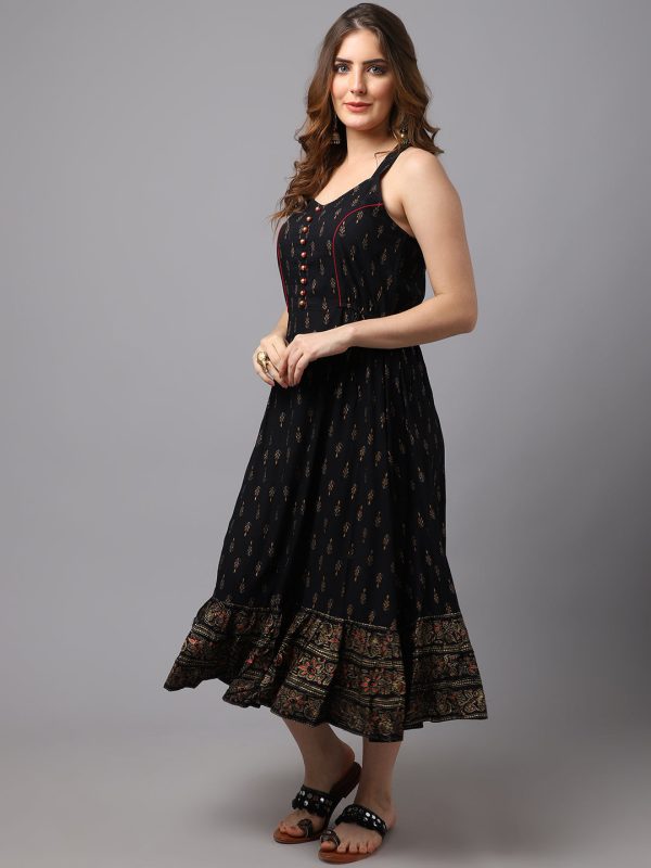 NOZ2TOZ Block Printed Stylish Dress. Fashion