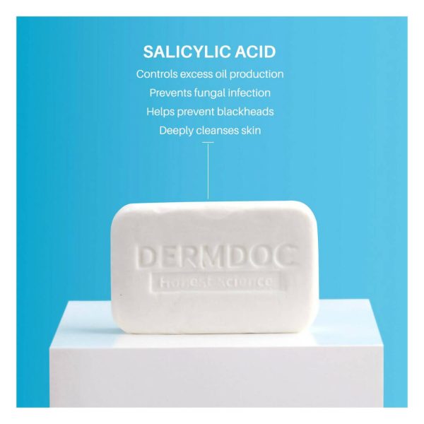 Dermdoc 0.5% Salicylic Acid Cleansing Bar, Deeply Cleanses & Nourishes Skin, All skin Types Online Sale