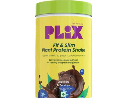 PLIX The Plant Fix Fit & Slim Smoothie Plant Protien Shake Powder - Chocolate Discount