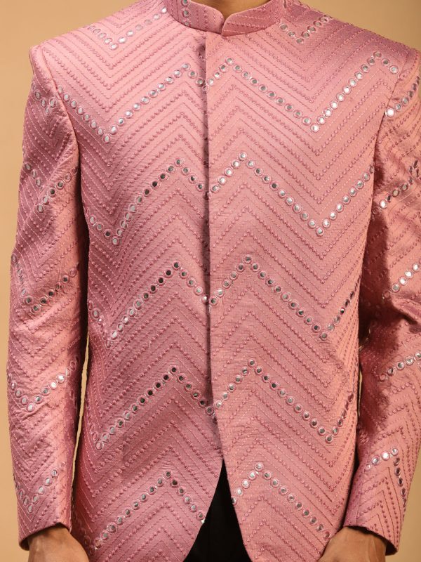 Shrestha By Vastramay Men s Onion Pink Viscose Ethnic Combo Set Online Hot Sale