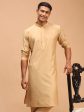 Shrestha By Vastramay Men s Rose Gold Viscose Kurta on Sale