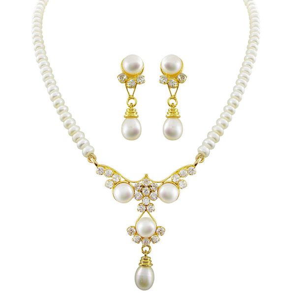 J Pearls Sanjitha Pearl Set - Real Pearl Jewelry Discount