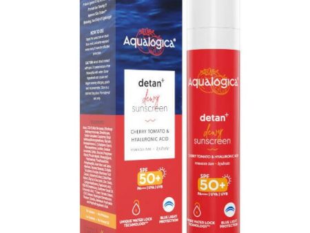 Aqualogica Detan + Dewy Sunscreen With Cherry Tomato & Hyaluronic Acid, SPF 50+ & PA++++ Online