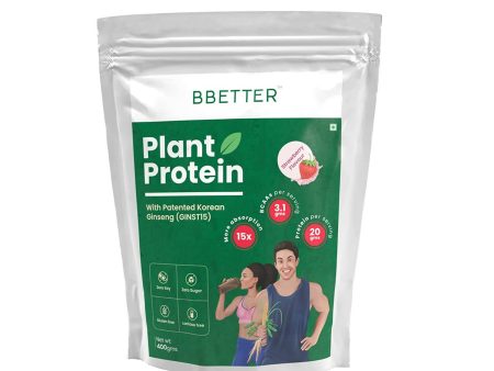 BBETTER Plant Protein Powder for Men & Women - Strawberry Flavour For Sale