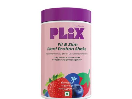 PLIX The Plant Fix Fit & Slim Smoothie Plant Protein Shake Powder - Strawberry Cheap