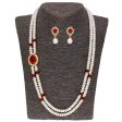 J Pearls Prominent 2 String Necklace Set - Real Pearl Jewelry Discount