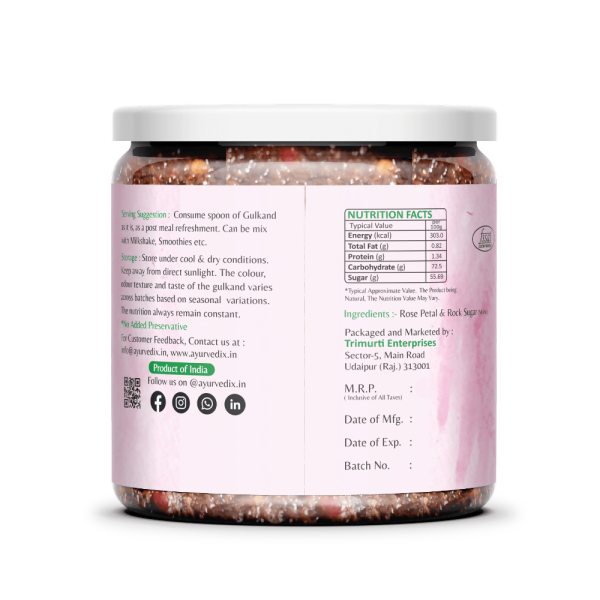 Ayurvedix Premium Gulkand (Rose Petal Jam) Online Sale