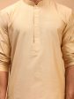 Shrestha By Vastramay Men s Rose Gold Viscose Kurta on Sale