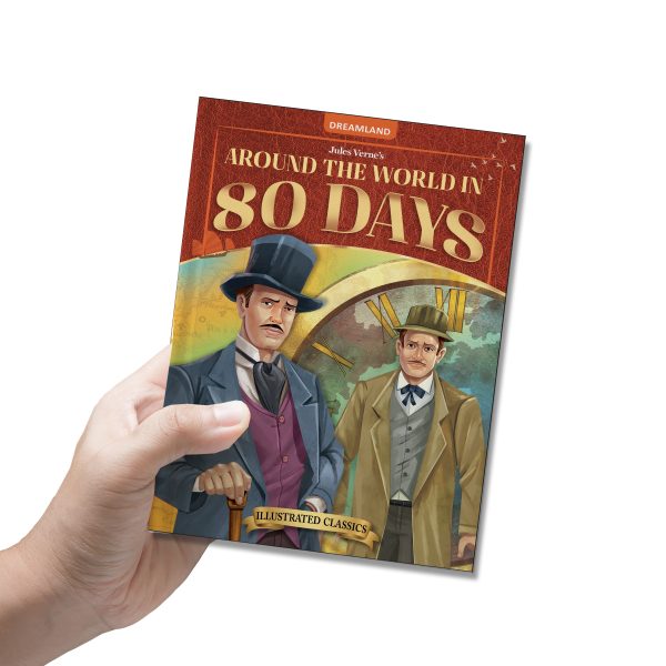 Dreamland Publications Around the World in 80 days- Illustrated Abridged Classics for Children with Practice Questions: Children Classic Fiction Book For Cheap