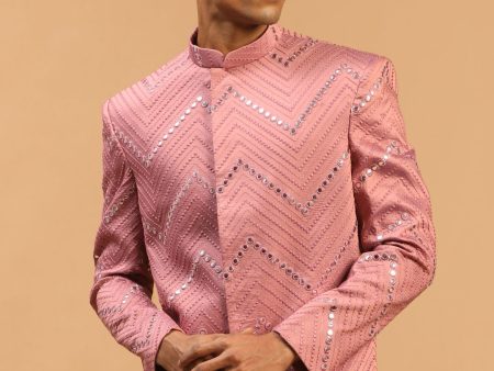 Shrestha By Vastramay Men s Onion Pink Viscose Jodhpuri Online now