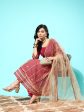 NOZ2TOZ Women Maroon Floral Printed Regular Gotta Patti Pure Cotton Kurta With Trousers & With Dupatta Discount