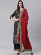 NOZ2TOZ Black Printed Kurta With Palazzos And Dupatta Fashion