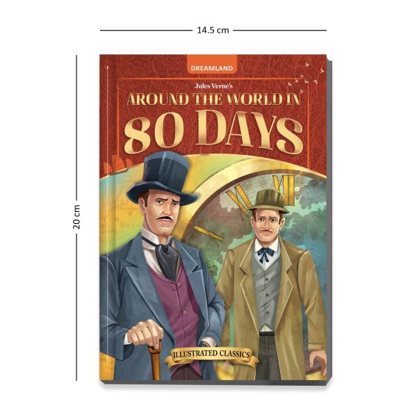 Dreamland Publications Around the World in 80 days- Illustrated Abridged Classics for Children with Practice Questions: Children Classic Fiction Book For Cheap