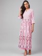 NOZ2TOZ Women Pink Ethnic Motifs Kurta Online now