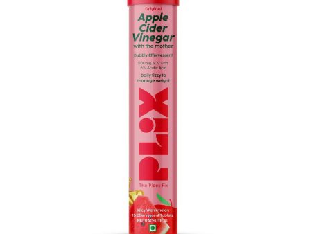 PLIX The Plant Fix Apple Cider Vinegar Effervescent Tablet with Mother - Juicy Watermelon Hot on Sale