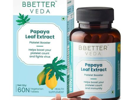 BBETTER Veda Papaya Leaf Extract Platelet Booster Tablets Discount