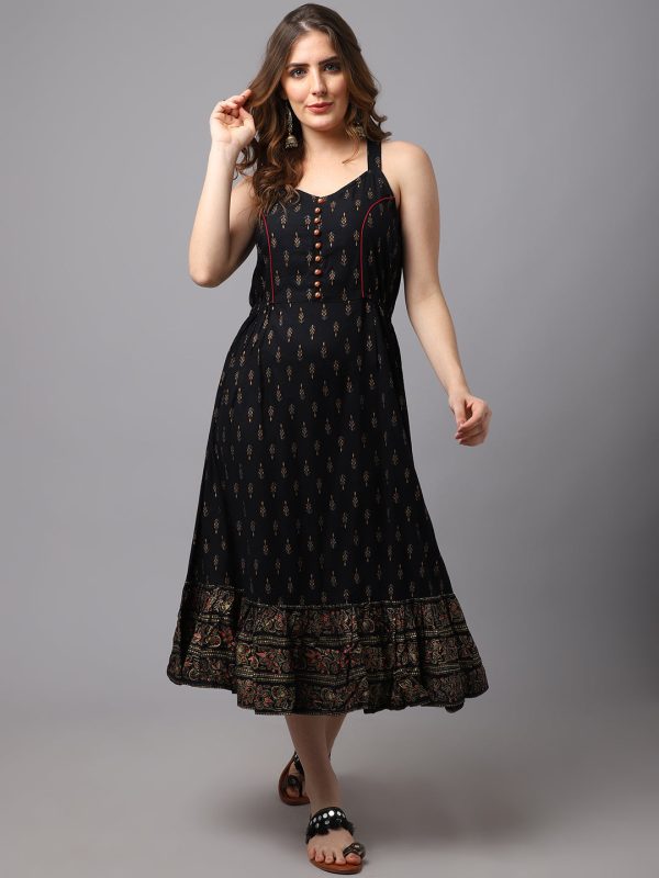 NOZ2TOZ Block Printed Stylish Dress. Fashion