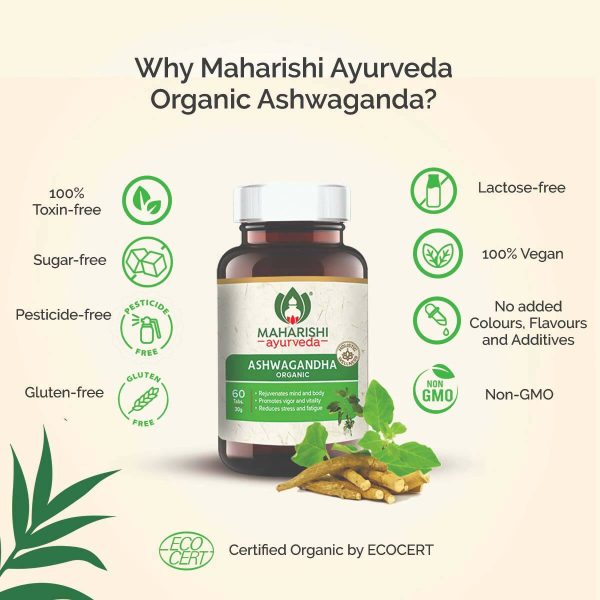 Maharishi Ayurveda Ashwagandha Organic Tablets Hot on Sale