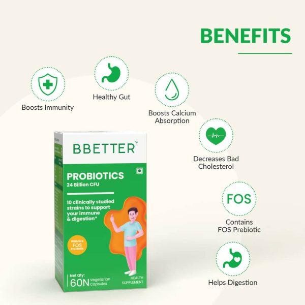 BBETTER Probiotics 24 Billion CFU Capsules Fashion