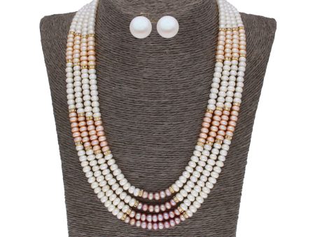 J Pearls 4 Line Pearl Set - Real Pearl Jewelry Discount