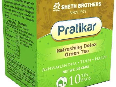 Sheth Brothers Pratikar Refreshing Detox Green Tea Bag Supply