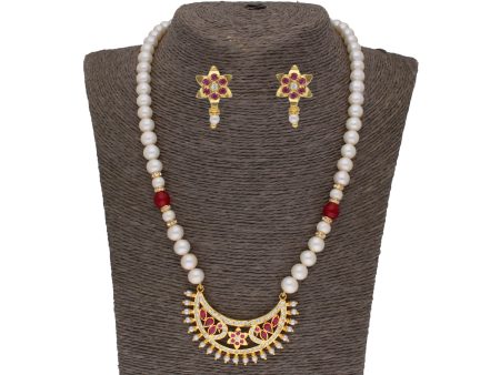 J Pearls Qayanat 1 Line Oval Pearl Necklaces - Real Pearl Jewelry Online Sale