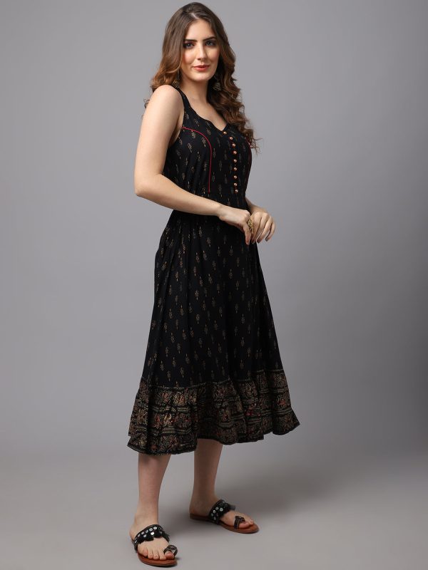 NOZ2TOZ Block Printed Stylish Dress. Fashion