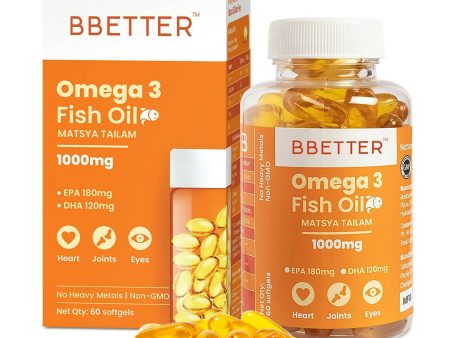 BBETTER Omega 3 Fish Oil Capsules for Women & Men Cheap