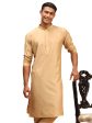 Shrestha By Vastramay Men s Rose Gold Viscose Kurta on Sale