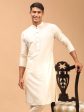 Shrestha By Vastramay Men s Cream Viscose Kurta Online Sale