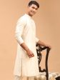 Shrestha By Vastramay Men s Cream Viscose Kurta Online Sale