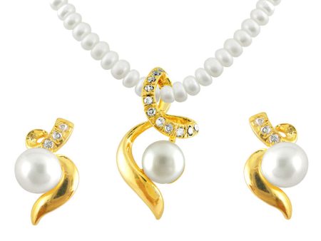 J Pearls Aabha Pearl Pendent Set - Real Pearl Jewelry Online Sale