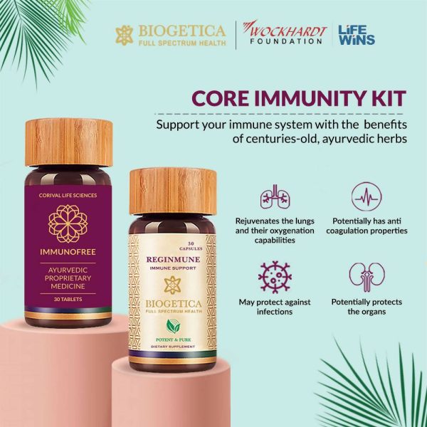 Biogetica Core Immunity Kit - Immunofree Tablets and Reginmune Capsules For Cheap