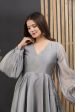 Women s Grey Gota Gown Dress - Isya Cheap