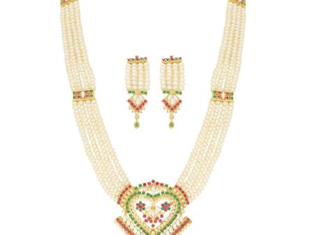 J Pearls Exclusive Rani Necklace Set - Real Pearl Jewelry Discount