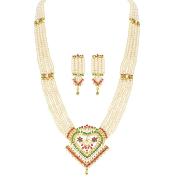 J Pearls Exclusive Rani Necklace Set - Real Pearl Jewelry Discount