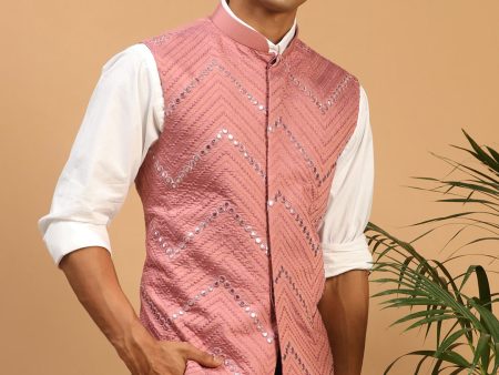 Shrestha By Vastramay Men s Onion Mirror Work Nehru Jacket Online Hot Sale