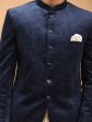 Shrestha By Vastramay Men s Blue Velvet Jodhpuri For Cheap