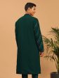 Shrestha By Vastramay Men s Green Georgette Kurta For Cheap