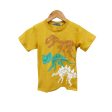 Kidscapade B Short Sleeves T-Shirt with 3 Skeleton Dinosaur Print - Mustard on Sale