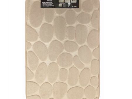 Cascade PVC Bathmat Stone 40 x 60cm with Memory Foam Discount