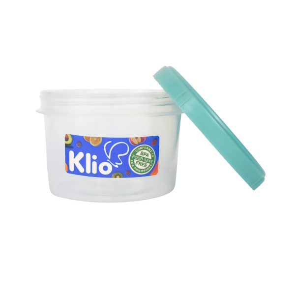 Klio Round Short Clear Canister 100ml with Lid 7 x 7 x 5cm Supply