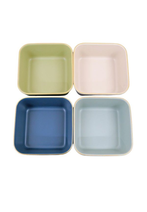 Cuisson Small Square Ceramic Bowl 9 x 9 x 7cm For Sale