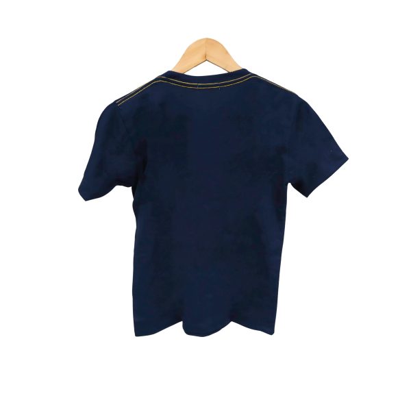 Kidscapade B Short Sleeves T-Shirt with Skeletal T-Rex Print - Navy Blue on Sale