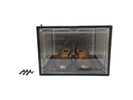 Landmark Acrylic Medium Foldable Shoe Box - Black 35 x 27 x 19cm For Cheap